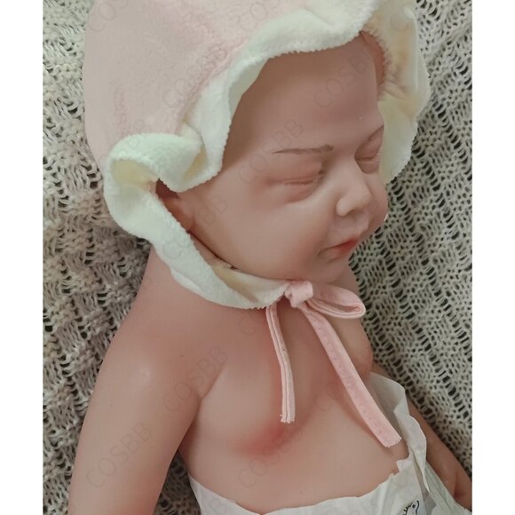 45cm Full Body Silicone Reborn Baby Dolls 6.16lbs Sleeping Newborn Baby Girl - Picture 4 of 15